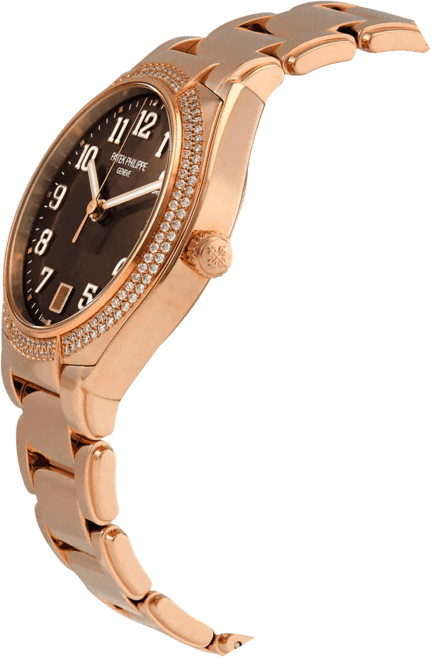 The Twenty~4 Automatic Round Watch with black face and gold accent
