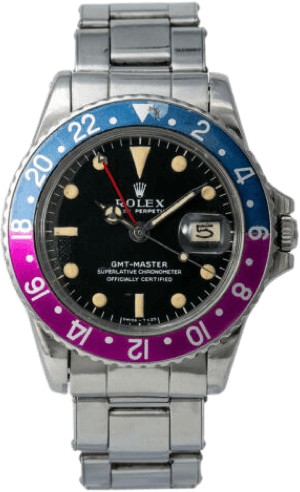 Second Generation: GMT-Master 1675 (1959-1980) with the black face and silver accents