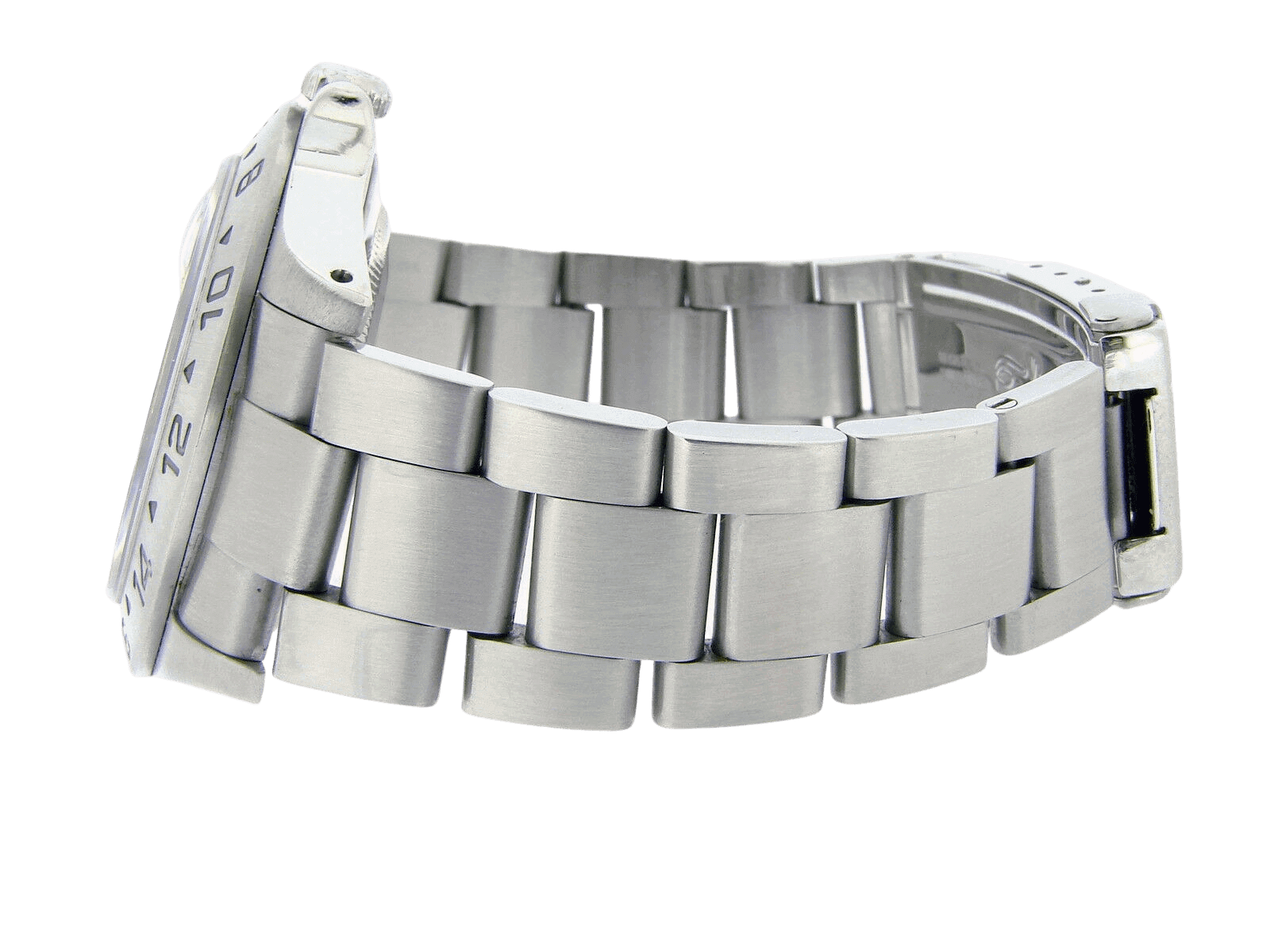 Stainless steel three-link Oyster bracelet.