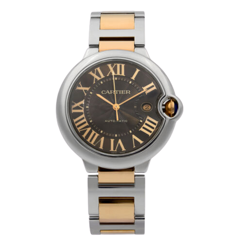 A cartier ballon bleu two tone steel and gold watches