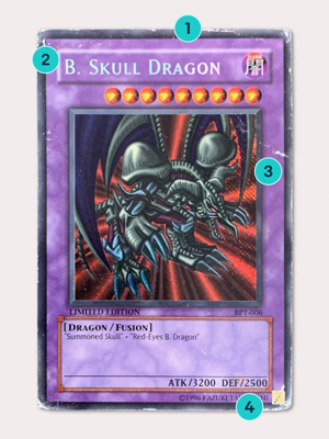 A Yu-Gi-Oh! card in Heavily Played condition on a white background.