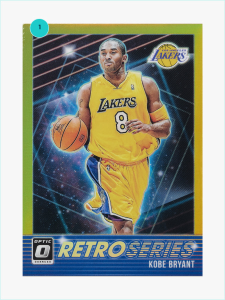 A Near Mint or Better condition Kobe card with a minor sign of wear marked as 1.
