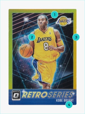 A Kobe card in Very Good condition on a gray background