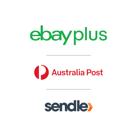 eBay Plus, Australia Post and Sendle logo