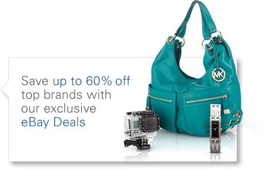 Save up to 60% off top brands with our exclusive eBay Deals