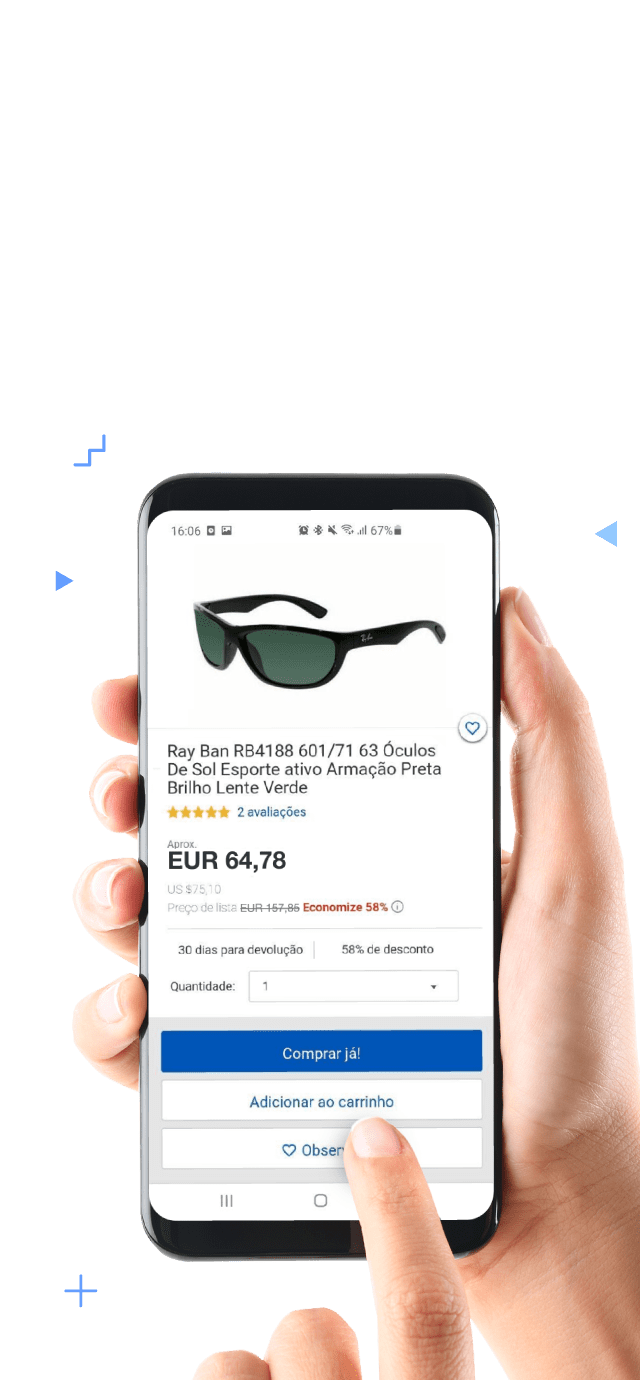 Phone showcasing step 1 in a mobile device