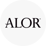 The ALOR logo, which is the brand name written in black text.