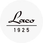 The Laco logo, which is the brand name written in black text.