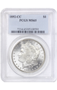 Blast White 1892-CC $1 MORGAN - PCGS MS65 Carson City Silver Dollar