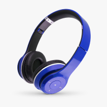 Blaue kabellose On-Ear-Kopfhörer