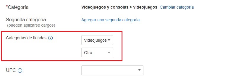 Imagen 2:	Asigna una categoría con ayuda del menú desplegable.