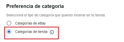 Imagen 7: En Preferencias de categoría, selecciona Categorías de la tienda y publica los cambios