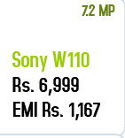 7.2MP Sony W110 Rs 6,999