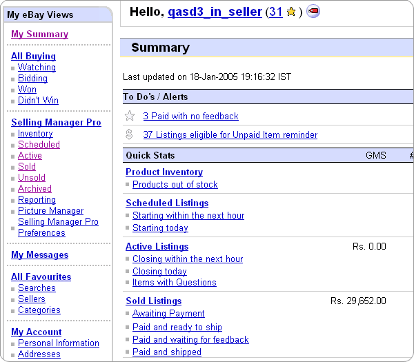 eBay Selling Manager Pro Tour