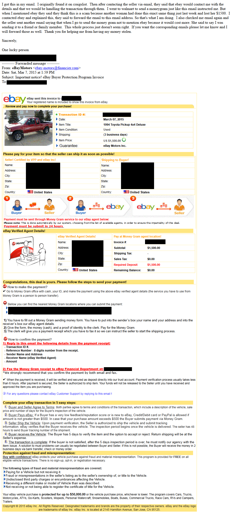 Ebay Motors Security Center