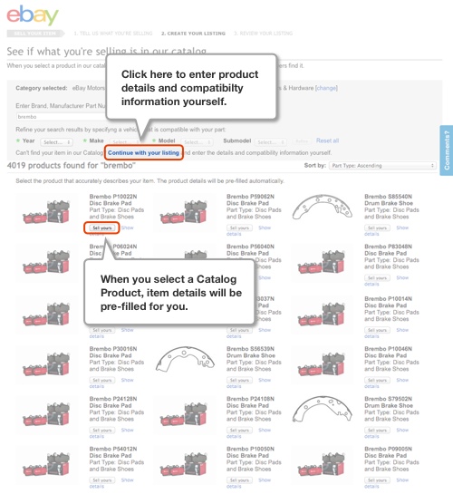 Parts Compatibility Listings eBay Motors
