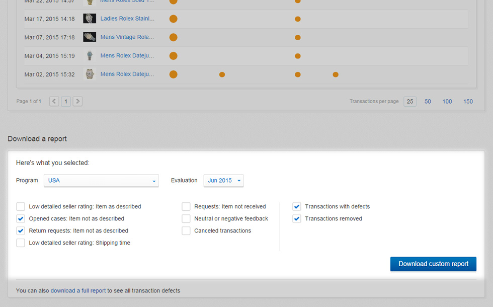 When you’ve identified the information you want to keep, click the download button to create a report to save the monthly data that’s most important to you.