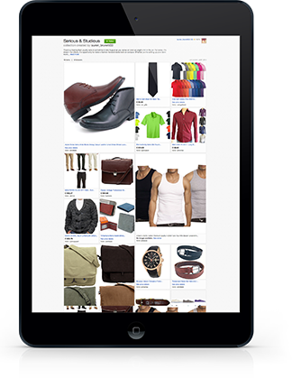 iPad with image of an eBay collection