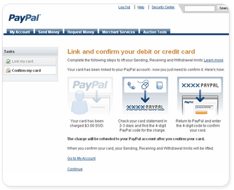 paypal confirm identity email