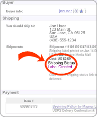 ebay tracking packages