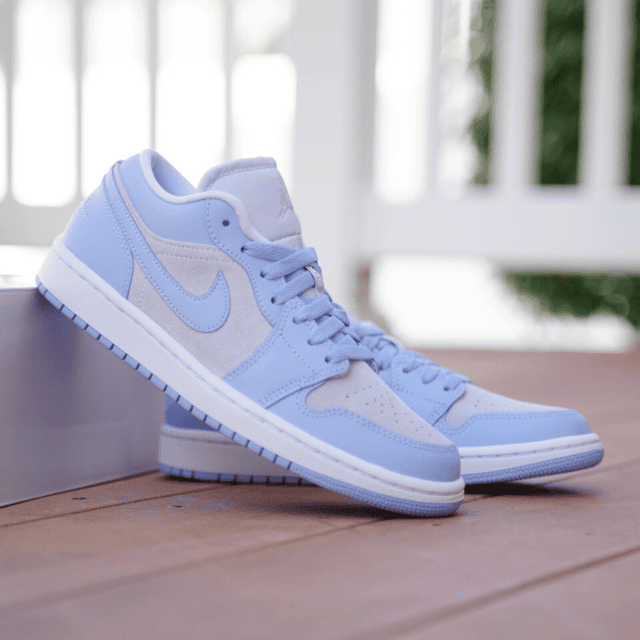 Cool, Refreshing Style: Jordan 1 Low Light Blue Sneakers