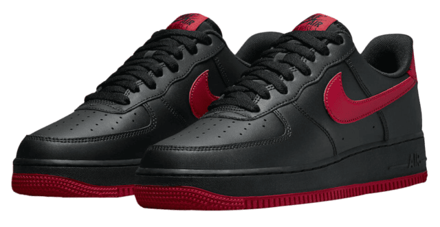 NIKE AIR FORCE 1 HIGH RED BLACK BOTTOM  Red nike shoes, Mens nike shoes,  Red nike