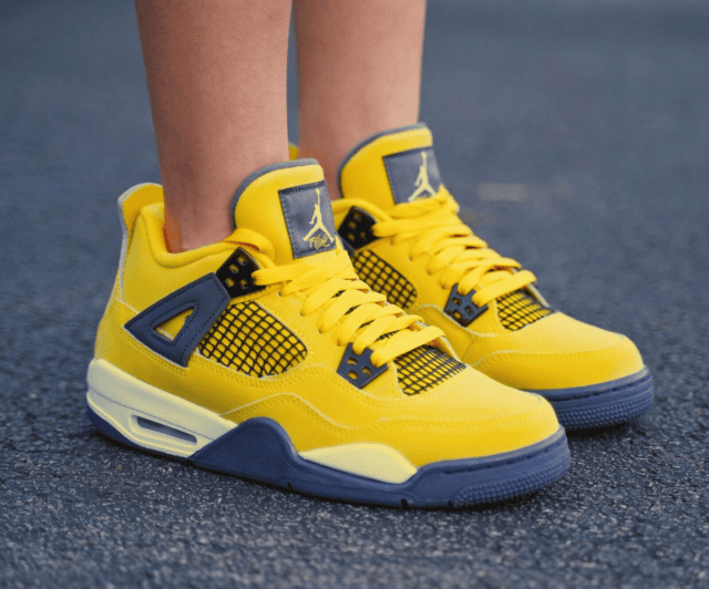 Electric Style: Jordan 4 Lightning Sneakers | eBay