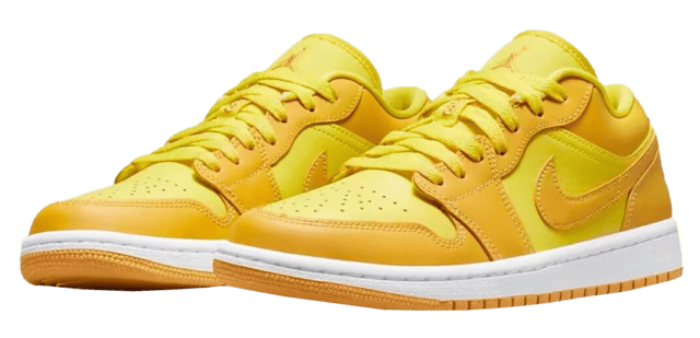 Yellow low store top jordan 1