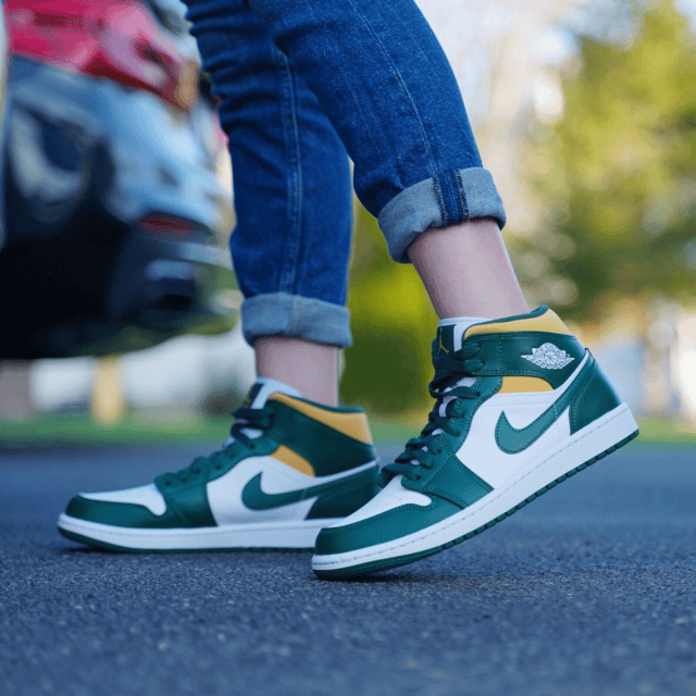 Air Jordan 1 Mid Green Sneakers Designed In Many Color Combinations | eBay