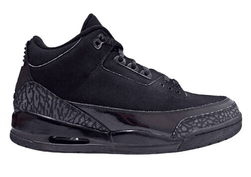 Air jordan 3 store all black