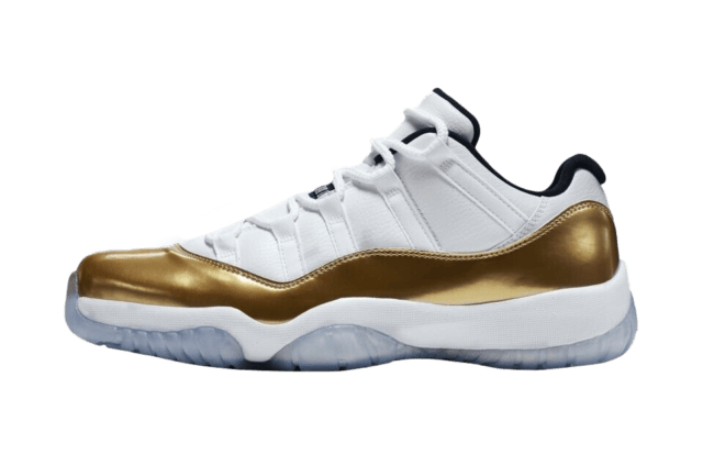 Highlighting the Special Gold Jordan 11 Low Sneakers | eBay