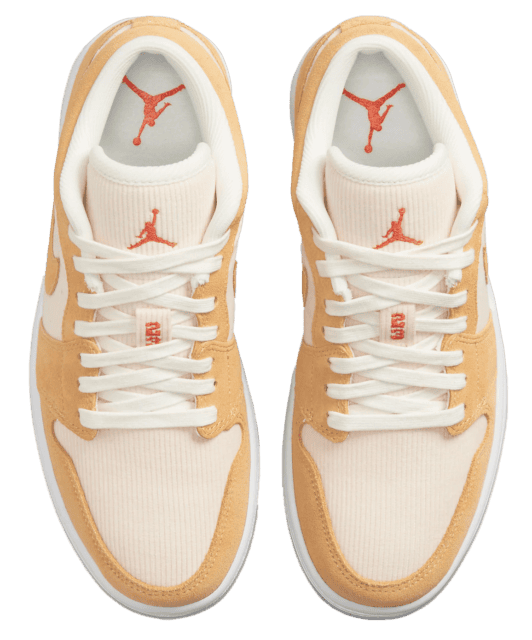 jordan 1 low se twine orange quartz corduroy shoes