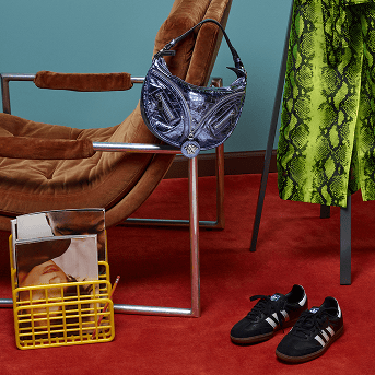 A group of clothing items and a chair