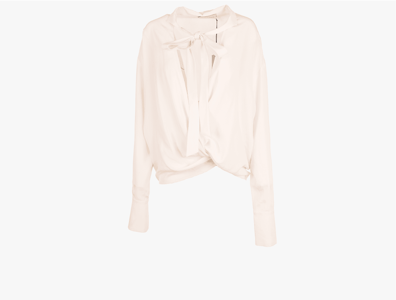 Draped crossover blouse from Francesco Murano's runway mobile