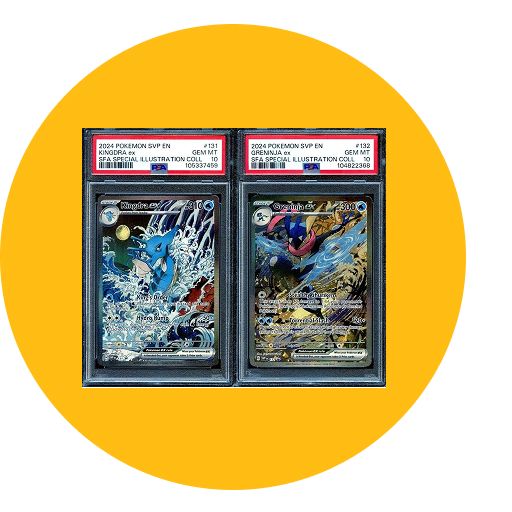 PSA 10 Kingdra & PSA 10 Greninja SIRs