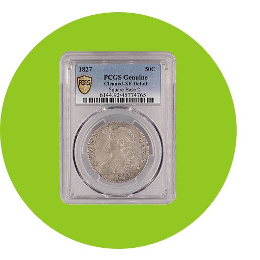 1827 USA Capped Bust Half Dollar 50c