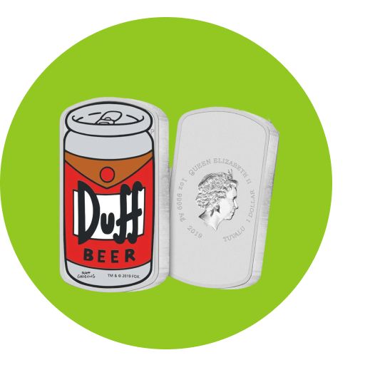 Simpsons 2019 Duff Silver Proof Coin