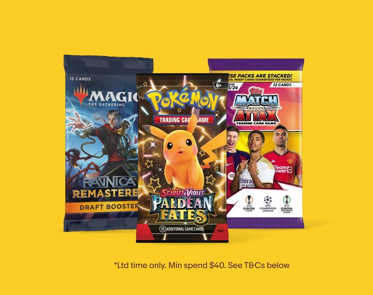 Up to $100 off* trading cards image