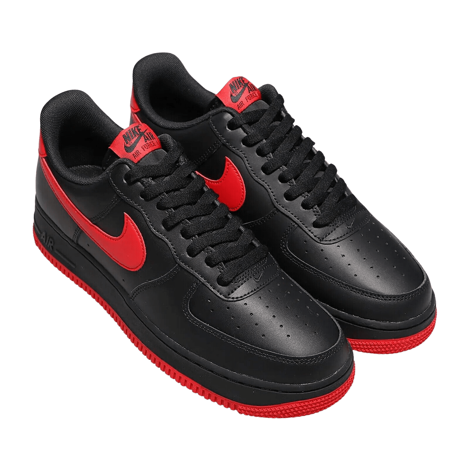 harmonisk Skærpe Bi The Black and Red Air Force 1 Sneakers | eBay