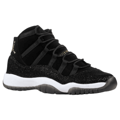jordan 11 gold and black shoes