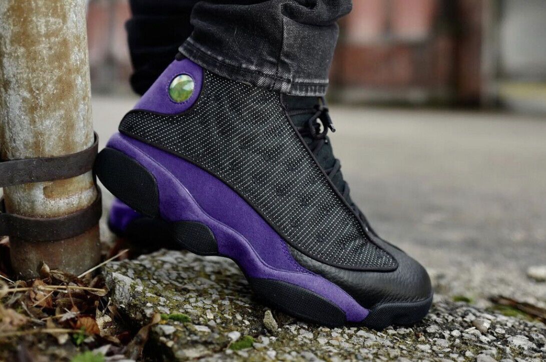 purple and black jordans shoes