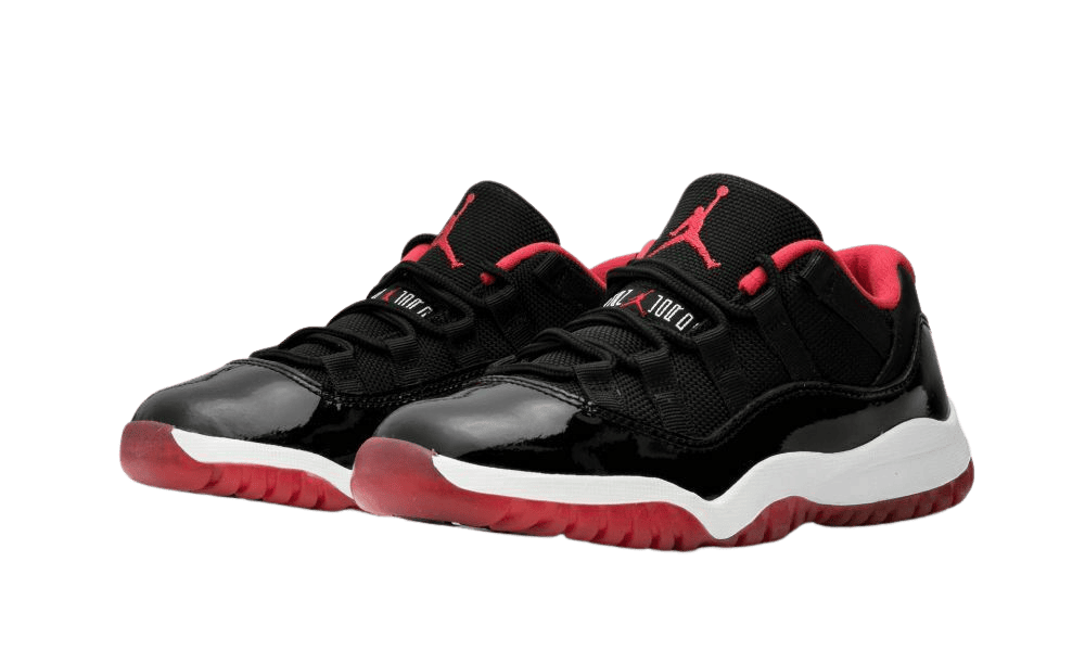 Jordan 11 red store and black low