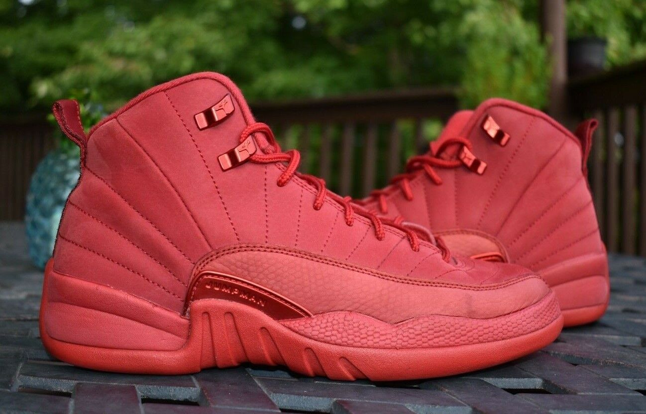 Air Jordan 12 Red Sneakers Harness the Fire of the Sun