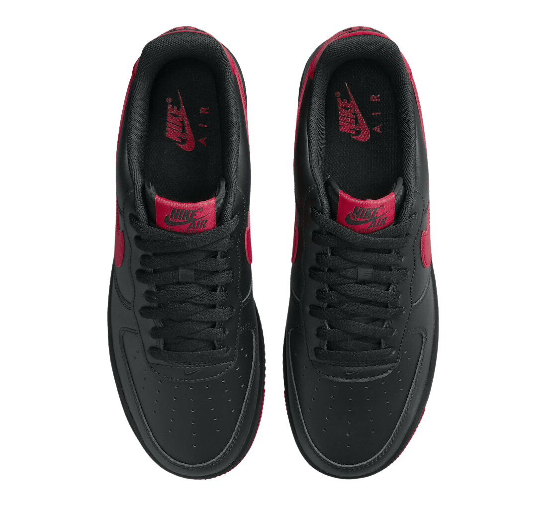 The Black and Red Air Force 1 Sneakers | eBay