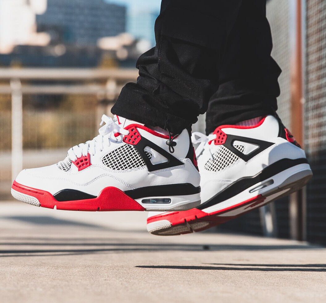 Jordan 4 red 2024 white and black