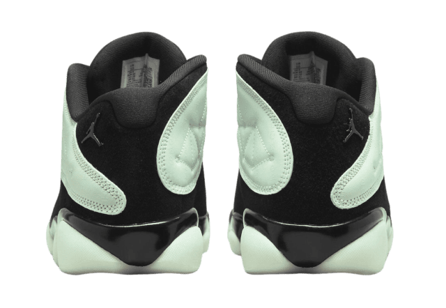 jordan 13 black and green shoes