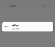 Tap on apps and look for the eBay app