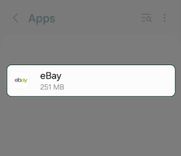 Tap on apps and then look for the eBay app