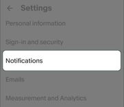 Go to settings and select notifications