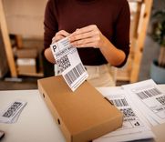 <p>Print your labels at home or in-store using a QR code and then drop-off at your most convenient location.</p> Image